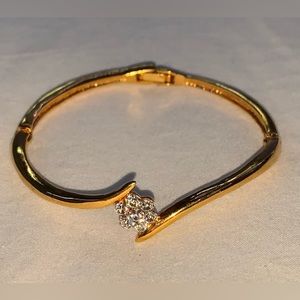 Flower diamond Gold plated bracelet